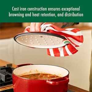 Ballarini Bellamonte Cast Iron Dutch Oven with Lid 4.25-qt, Serves 3-4, Pomodoro Red