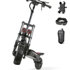 Adults Electric Scooter,Max Speed 50 MPH,5600W High Power Dual Motor,Up to 60Miles Range Battery,11 Inch Pneumatic Off-Road Tires with Detachable Seat for Daily Commuting…