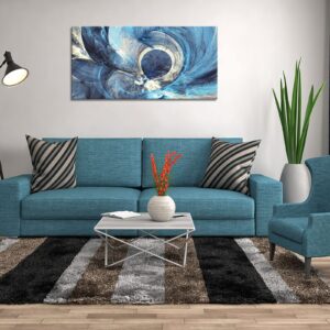 YYYYHPP YP1275 Abstract Wall Art Modern Minimalist Abstract Canvas Painting Blue Canvas Wall Art Print Painting for Wall Decor Home Decor