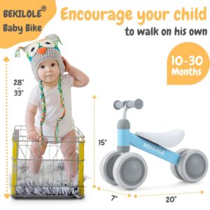 BEKILOLE Balance Bike for 1 Year Old Girl&Boys Gifts Pre-School First Bike and 1st Birthday Gifts - Train Your Baby from Standing to Running | Ideal One Year Old Toys (Sky Blue)