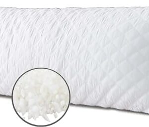 WhatsBedding Memory Foam Body Pillow -Fluffy Body Pillows for Adults -Large Long Bed Pillows for Sleeping - 20x54 inch, White