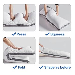 WhatsBedding Memory Foam Body Pillow -Fluffy Body Pillows for Adults -Large Long Bed Pillows for Sleeping - 20x54 inch, White