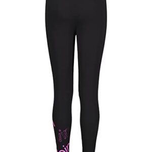 Calvin Klein Girls' Legacy Performance Leggings, Black/Pink, 8-10