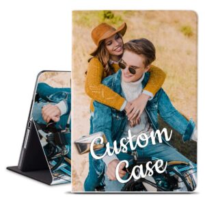 custom case for ipad 7th/8th/9th(2019/2020/2021) generation with photo/text, personalized picture/name ipad 10.2 cover protective leather, auto sleep/wake