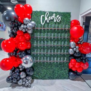 Red Balloons 110Pcs Red Balloon Garland Arch Kit 5/10/12/18 Inch Matte Latex Red Balloons Different Sizes as Birthday Balloons Wedding Valentine’s Day Balloons Christmas Balloons Party Decorations