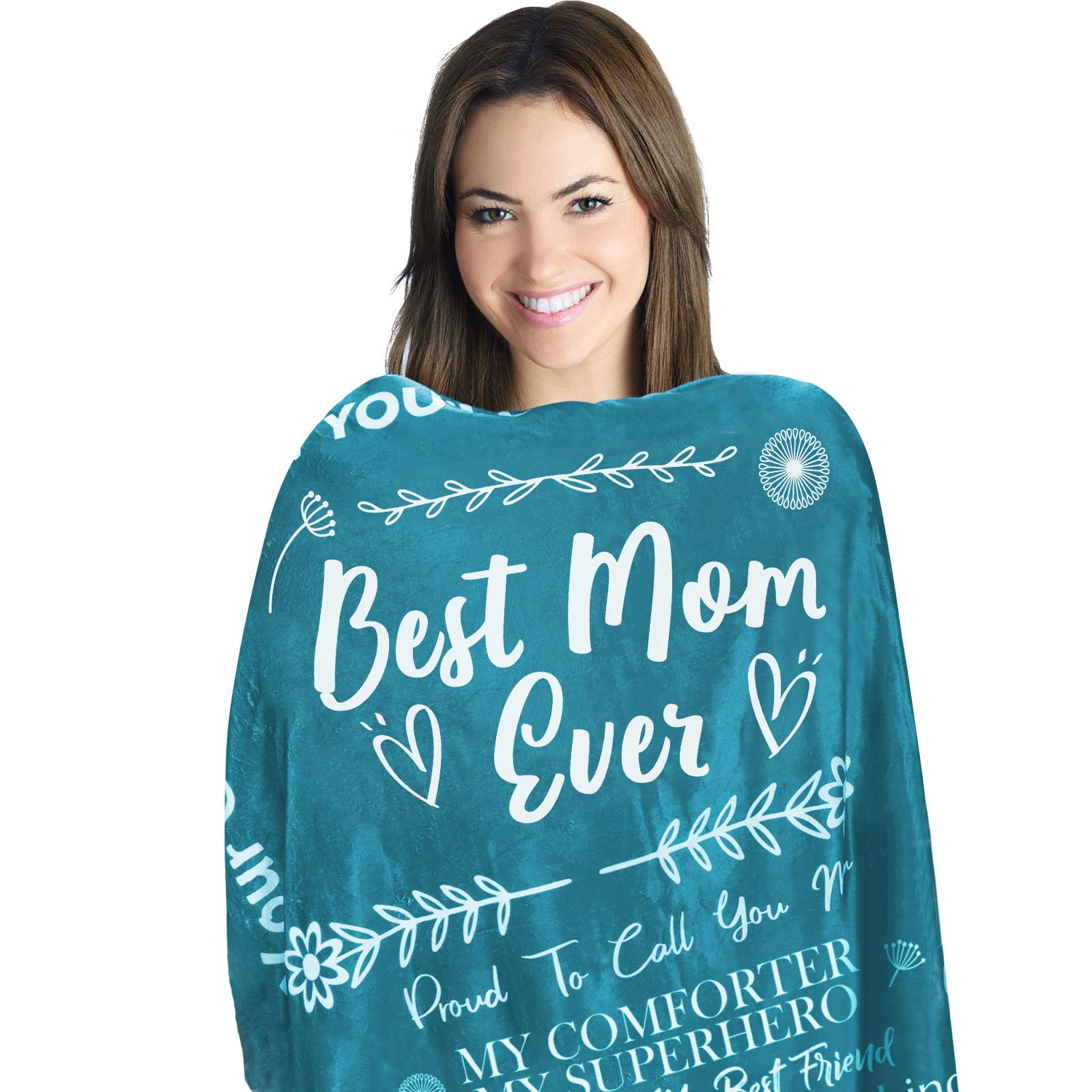 Luxe Extreme Mom Blanket, for Mom, Birthday Gifts for Mom from Daughter or Son, Best Mom Ever Gift Blanket, Mom Gifts for Mother's Day, I Love You Mom Unique Birthday Gift