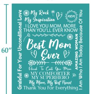 Luxe Extreme Mom Blanket, for Mom, Birthday Gifts for Mom from Daughter or Son, Best Mom Ever Gift Blanket, Mom Gifts for Mother's Day, I Love You Mom Unique Birthday Gift