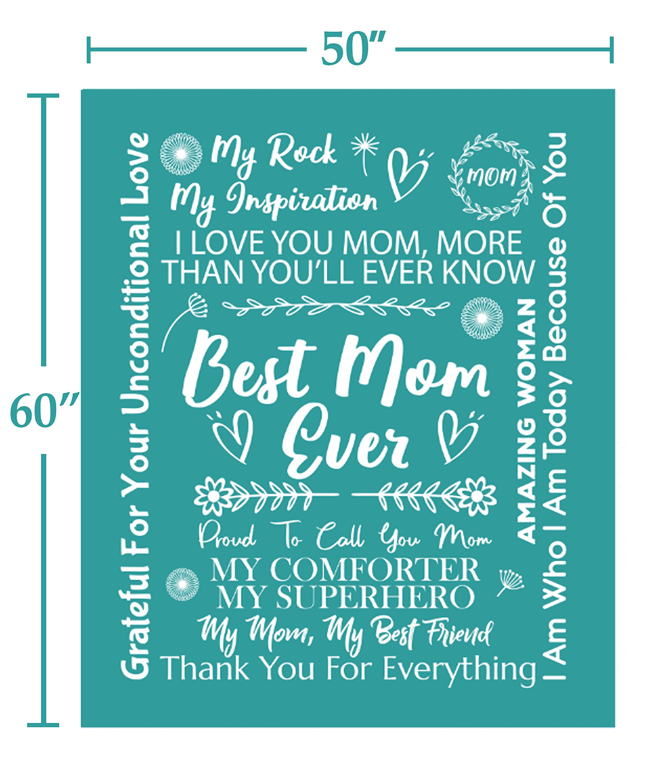 Luxe Extreme Mom Blanket, for Mom, Birthday Gifts for Mom from Daughter or Son, Best Mom Ever Gift Blanket, Mom Gifts for Mother's Day, I Love You Mom Unique Birthday Gift