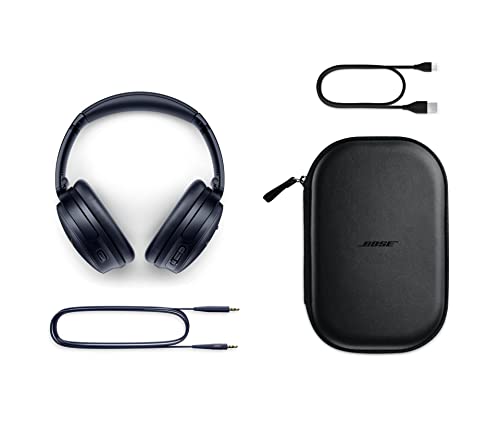 Bose QuietComfort 45 Wireless Bluetooth Noise Cancelling Headphones, Over-Ear Headphones with Microphone, Personalized Noise Cancellation and Sound, Midnight Blue, Limited Edition