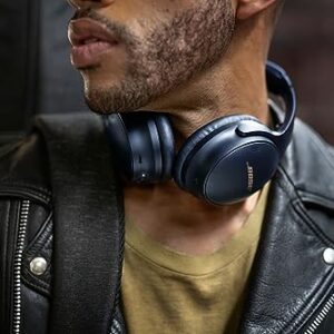 Bose QuietComfort 45 Wireless Bluetooth Noise Cancelling Headphones, Over-Ear Headphones with Microphone, Personalized Noise Cancellation and Sound, Midnight Blue, Limited Edition