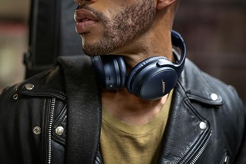 Bose QuietComfort 45 Wireless Bluetooth Noise Cancelling Headphones, Over-Ear Headphones with Microphone, Personalized Noise Cancellation and Sound, Midnight Blue, Limited Edition