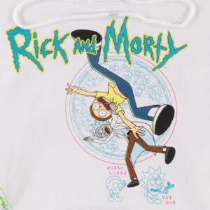 RICK AND MORTY Mens Hoodie Mens Multi Print Sweatshirt - Rick & Morty, Summer, Squanchy Classic Hoodie (White, Small)