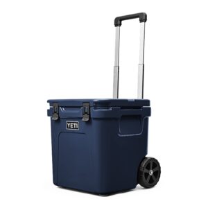 yeti roadie 48 wheeled cooler with retractable periscope handle, navy