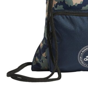 adidas Classic 3s 2.0 Sackpack, Essential Camo Crew Navy-Silver Green/Crew Navy, One Size