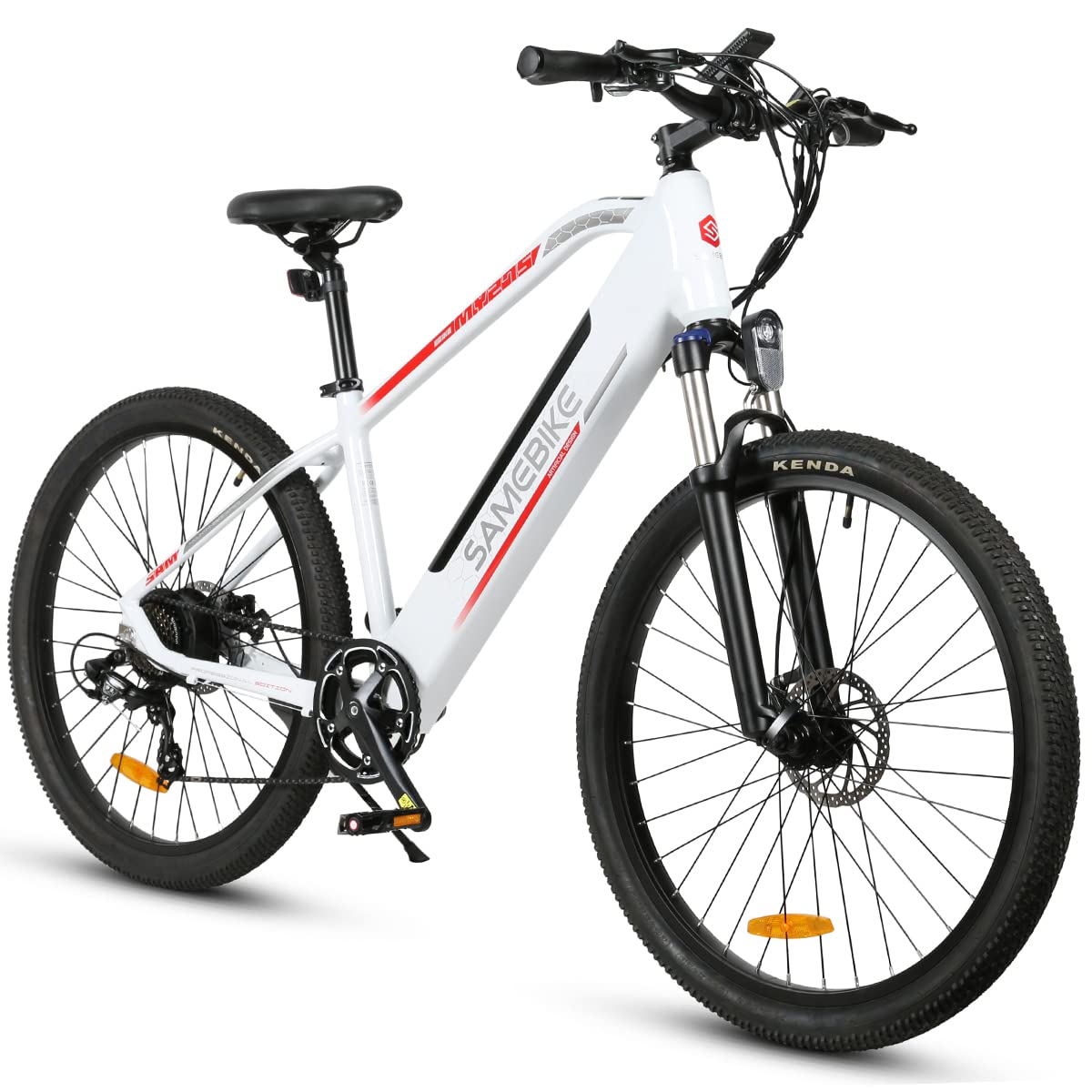 SAMEBIKE 27.5" Electric Bike for Adults 500W E bike Commuter Electric Mountain Bike 22-24MPH Electric Bicycle with 48V 13AH Removable Battery,Up to 60 Miles Password-settable display