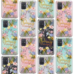 Cavka Phone Case Compatible with Samsung Galaxy A73 A72 5G A71 A54 A52 A42 A34 A32 A14 A11 Inspirational Bible Verse Christian Wild Flowers Pray always Bumper Lightweight Clear Protective TPU Cover