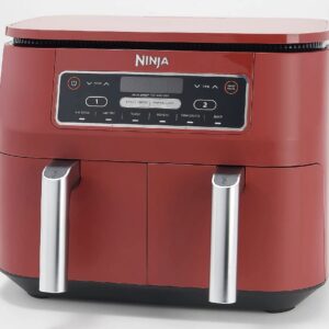 Ninja DZ201 Foodi 6-in-1 2-Basket Air Fryer with DualZone Technology, 8-Quart Capacity - cinnamon/Red-(Renewed)