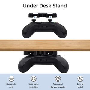 Mcbazel Under Desk Mount for Xbox Series X/S, Xbox One X/S, Xbox Elite 1/2, Xbox One, Xbox 360, Switch Pro Controller, Table Stand Holder Compatible with Xbox and Switch Pro Controller - Black