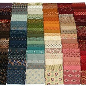 10 Fat Quarters - American Civil War Fat Quarter Bundle 1800's Historical Reproduction Quality Quilters Cotton Fabrics FQs M22801c