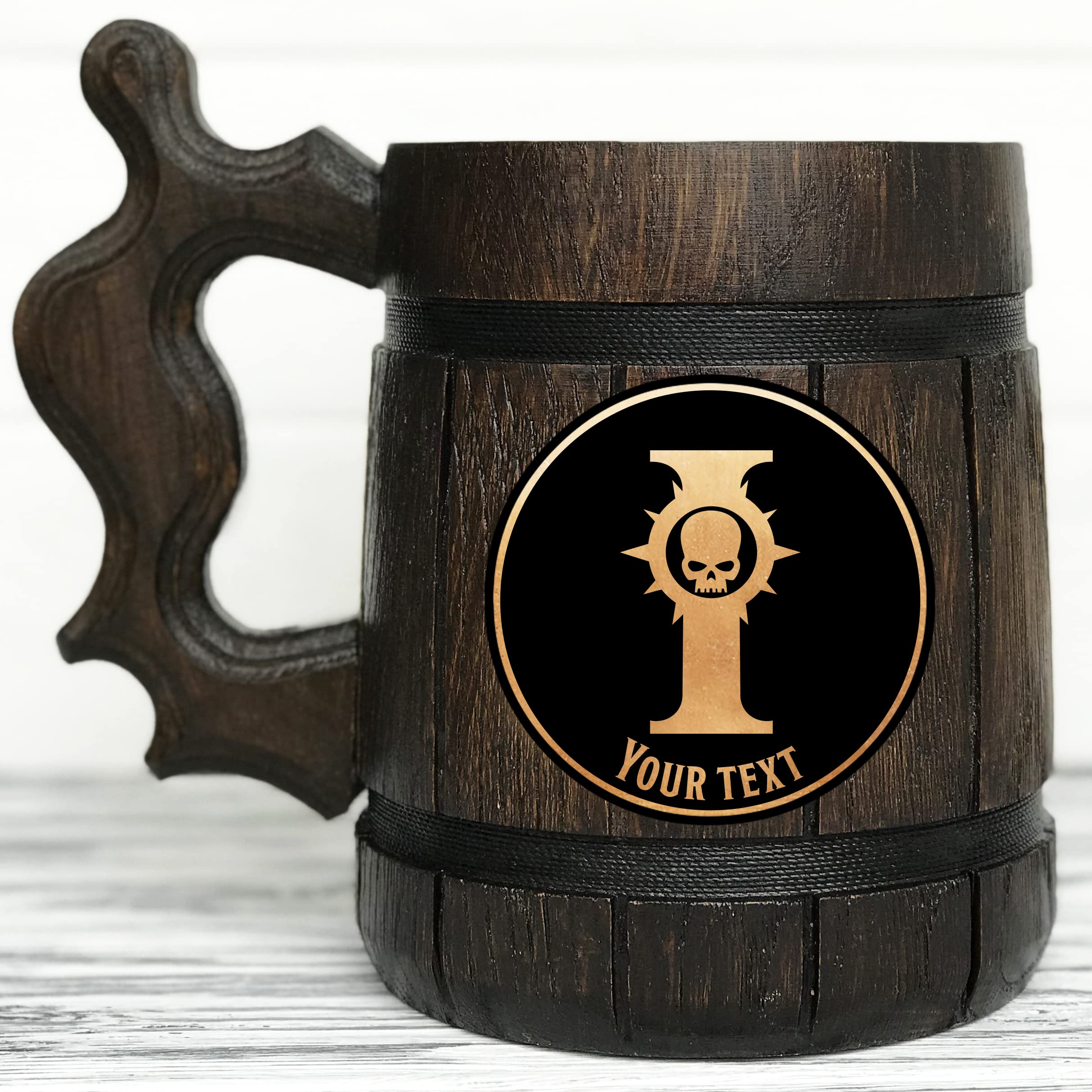 Adeptus Ministorum Mug Wooden Beer Stein 17oz Gamer Mug Gift Boyfriend Personalized Anniversary Christmas Birthday Gifts For Gamer Husband Gifts For Him Beer Steins Beer Tankard K688