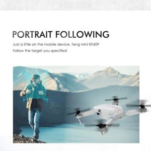 Drone with Camera 2K HD for Adults, Dual Camera Six-axis Gyroscope WiFi FPV Live Video RC Quadcopter with Gesture Operation, Smart Follow, Altitude Hold, Headless Mode, 2 Batteries