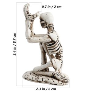 IMIKEYA 1 Pc Skull Pen Holder Skeleton Pen Display Stand Makeup Brush Holder Fountain Pen Holder Skull Display Brush Pen Rack Halloween Display Skeleton Statue for Halloween Home Party Decor