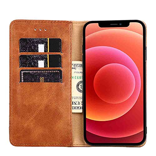 CyrGuard Phone Cover Wallet Folio Case for Samsung Galaxy A40, Premium PU Leather Slim Fit Cover for Galaxy A40, Anti-Dirt, Brown