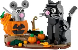 lego halloween cat and mouse 40570