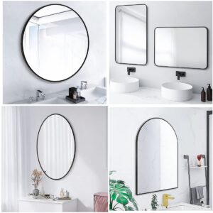 SCWF-GZ 47x14 Mirror Rectangle Full Body Length Door Hanging Wall Mounted Metal Frame Dressing Make-up Mirrors for Entryway Bedroom Bathroom Living Room 47 14 inch Black