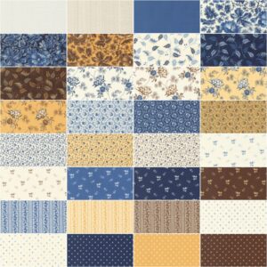 Betsy Chutchian Amelia's Blues Jelly Roll 40 2.5-inch Strips Moda Fabrics 31650JR