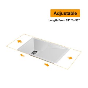 AJinTeby Adjustable Grease Tray with Catch Pan, 23.6"-31.6" Universal Drip Pan for Nexgrill, Charbroil, Kenmore, Dyna Glo, Expert Grill, BHG and More 3/4/5 Burner Gas Grills Grease Pan