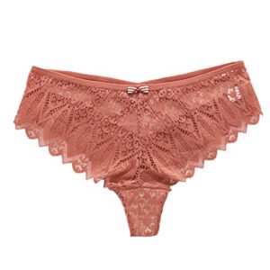 Women Leopard Sexy Thong Panties T Pants Low Waist Plus Size Under Wear Women Pack Stretch Strap T-String Underpants Women's High Waisted Cotton Underwear Soft Breathable Pink L