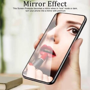 Heromiracle Compatible with iPhone 14 Plus / 13 Pro Max Screen Protector Privacy Anti-Spy Mirror Tempered Glass Colorful Anti Bluelight Film Anti-Scratch HD Clear 6.7 Inch 2 Pack (Gold)