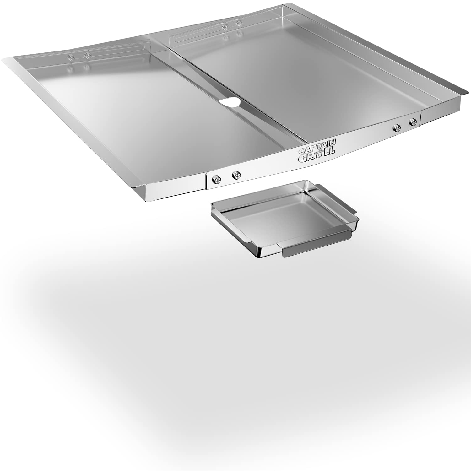 Grease Tray with Catch Pan - Adjustable Drip Pan for Gas Grill Models from Dyna Glo, Nexgrill, Expert Grill, Kenmore, BHG and More - Stainless Steel Grill Replacement Parts(Width 18"-24")