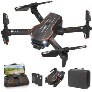 avialogic mini drone with camera for kids, remote control helicopter toys gifts for boys girls, fpv rc quadcopter with 1080p live video camera, gravity control, 3 batteries, carrying bag