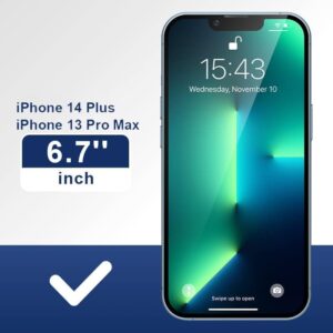 ImpactStrong Shatterproof for iPhone 13 Pro Max/iPhone 14 Plus Tempered Glass Screen Protector [Easy Installation Frame] [Bubble Free] [9H Hardness] Case Friendly, 6.7 Inch - (3-Pack)