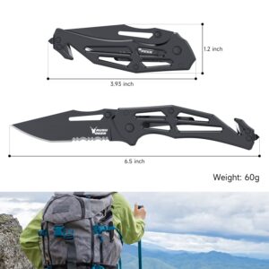 Rush Deer Pocket Knife, Folding Knife with Clip,EDC Knife Utility Knife for Hiking Camping Fishing Work Outdoor (Mini Pocket Knife)