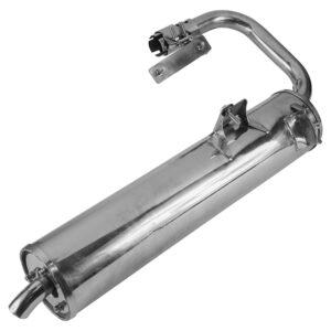 caltric exhaust muffler compatible with yamaha rhino 450 yxr45f 2006 2007 2008 2009 all options