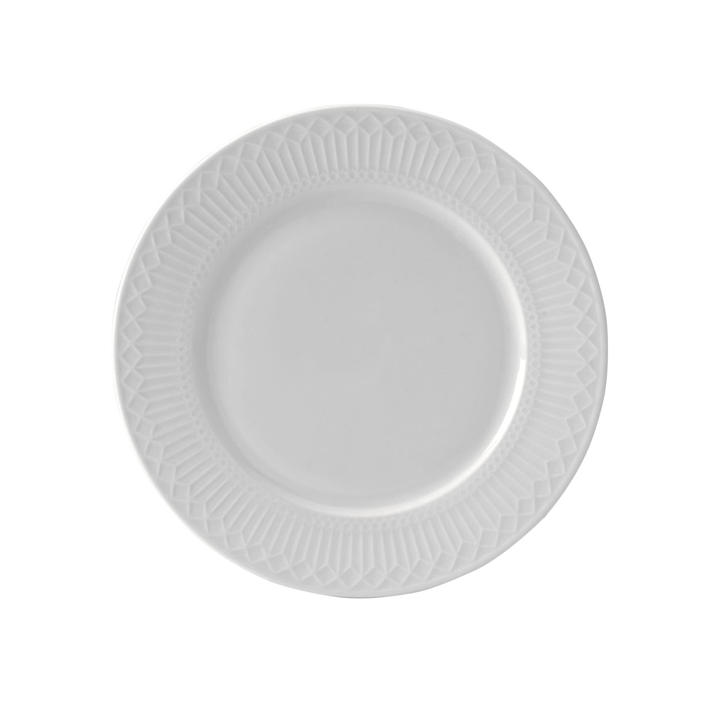 Mikasa Finn Bone China Lightweight Chip Resistant 12 Piece Dinnerware Set, Service for 4, White