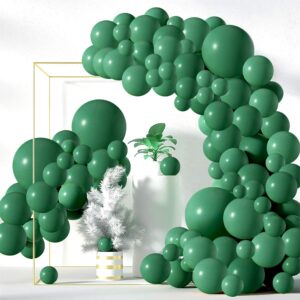 sage green balloon arch kit- 120pcs balloon garland kit 18/12/10/5 inch latex balloons for birthday decorations baby shower wedding party balloon (sage green, 120pcs 18/12/10/5in)