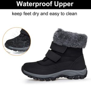 Drecage Snow Boots for Women Waterproof Thickening Warm Fur Winter Boots Ladies Ankle Mid-Calf Booties Outdoor Anti Slip