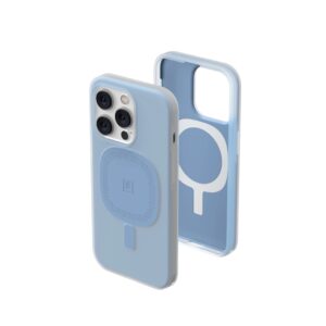 urban armor gear [u] by uag designed for iphone 14 pro case blue cerulean 6.1" lucent 2.0 built-in magnet compatible with magsafe charging slim lightweight opaque protective cover