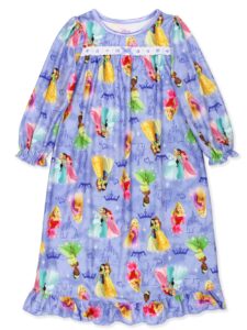 disney princess toddler girls granny gown nightgown (4t, purple)