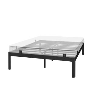 COMASACH 18 Inch Queen Size Bed Frame with Mattress Gasket