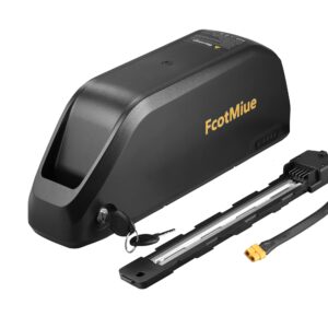 FcotMiue Ebike Battery Pack 48V 24.5Ah Polly Electric Bike Downtube Lithium ion Batteries 5 Pin w/40A BMS丨3A Charger丨XT60 Port for 350W 500W 750W 1000W 1500W Motor (US Warehouse 2-5 Day Delivery)