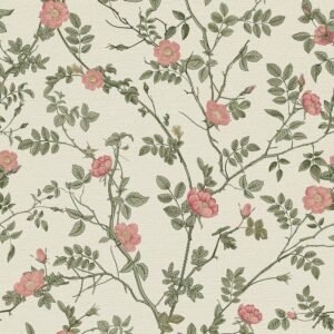 French Country Floral Contact Paper Peel and Stick Vintage Pink Floral Wallpaper for Girls Bedroom Kitchen Bathroom Walls Cabinets Shelves Dresser Drawer Liner Furniture Decal 17.7X117 Inches