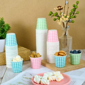 LITOPAK 480 Pack 3 oz Paper Cups, Colorful Disposable Bathroom Cups, Small Mouthwash Cups, Mini Snack Cups, and Disposable Paper Cups for Home, Bathroom, Picnic, Party, and Events.