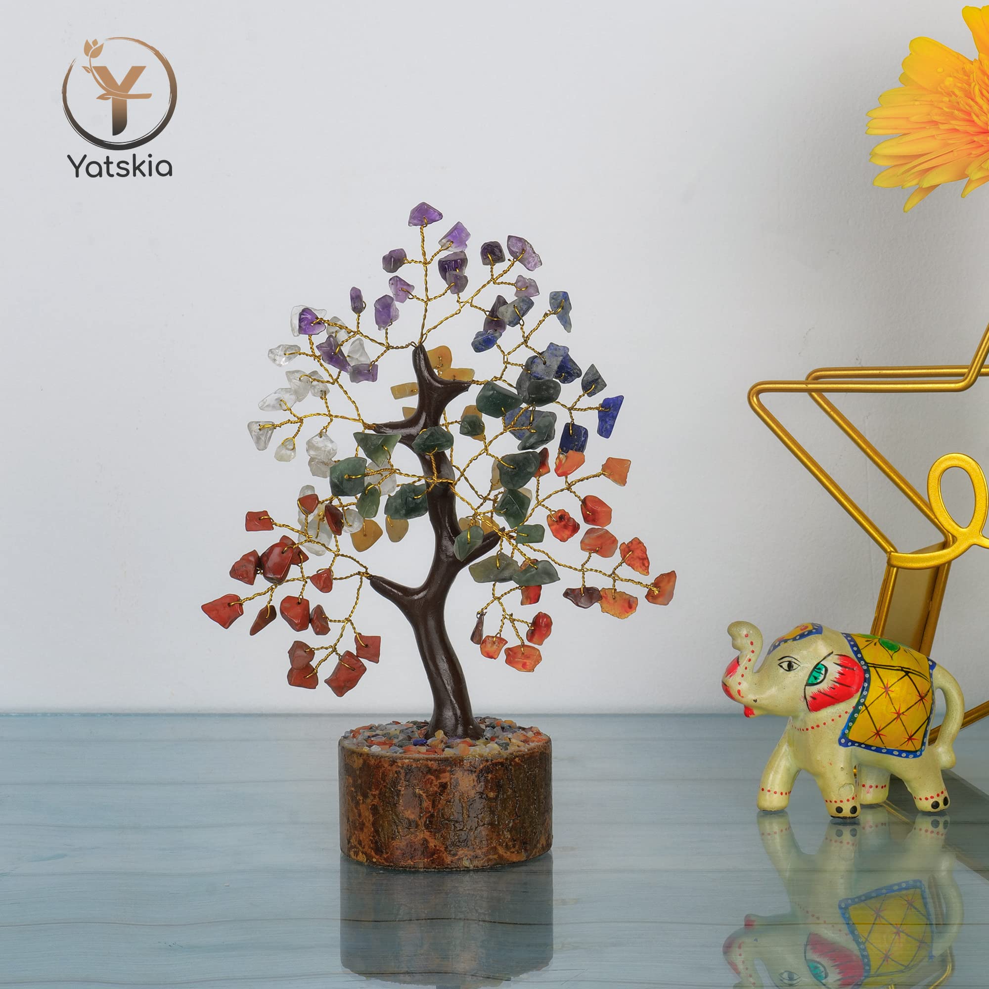 Chakra Tree - Crystal Tree - Chakra Tree Of Life - Crystal Gifts - Tree Of Life Decor - Gemstone Tree - Feng Shui Decor - Chakra Decor - Crystal Decor - Spiritual Gifts - Housewarming Gifts New Home