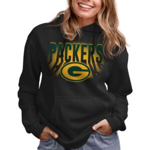 Junk Food Clothing x NFL - Green Bay Packers - Team Spotlight - Unisex Adult Pullover Fleece Hoodie for Men and Women - Size 3X-Large , Black