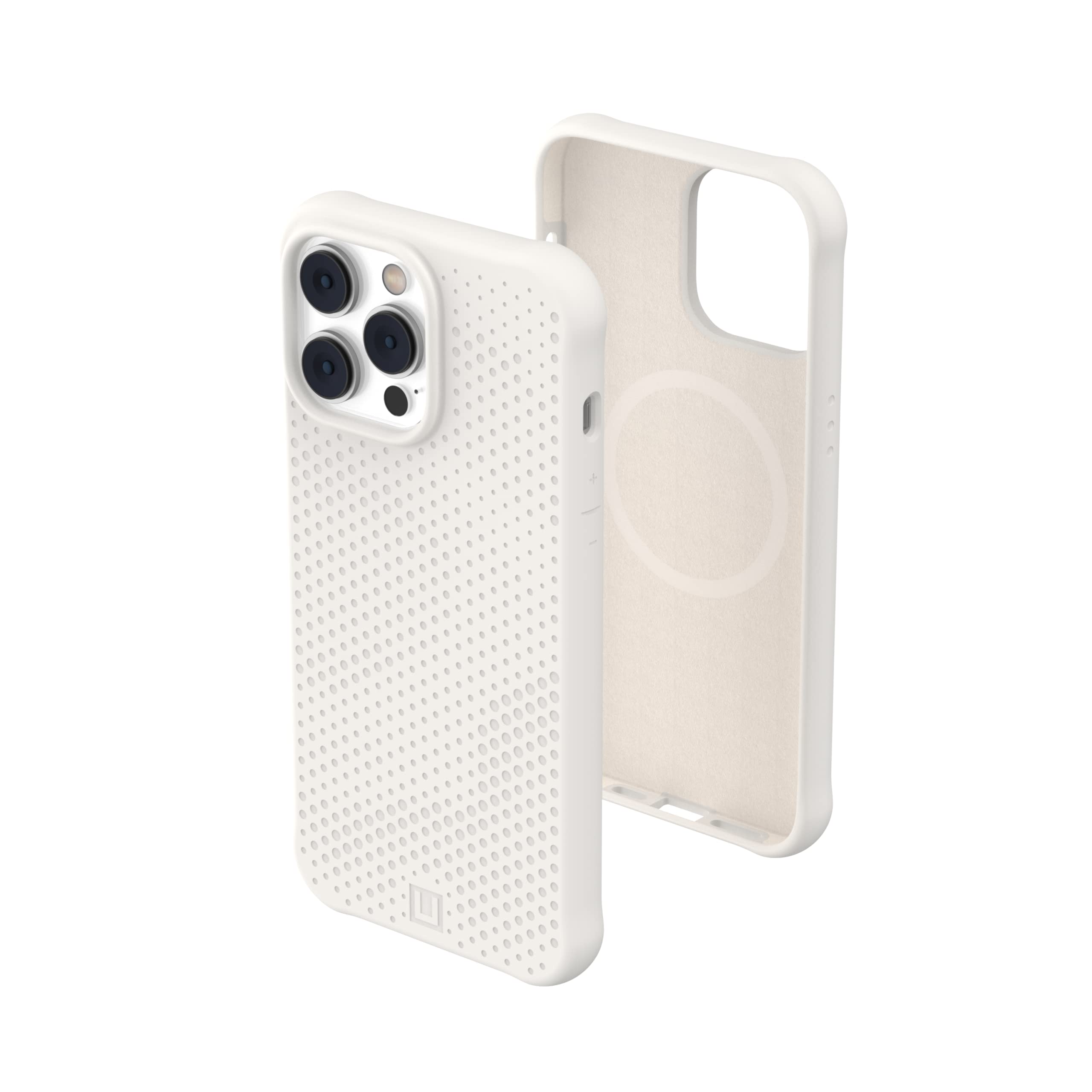 URBAN ARMOR GEAR [U] by UAG Designed for iPhone 14 Pro Max Case White Marshmallow 6.7" Dot Build-in Magnet Compatible with MagSafe Charging Slim Lightweight Dropproof Silicone Protective Cover